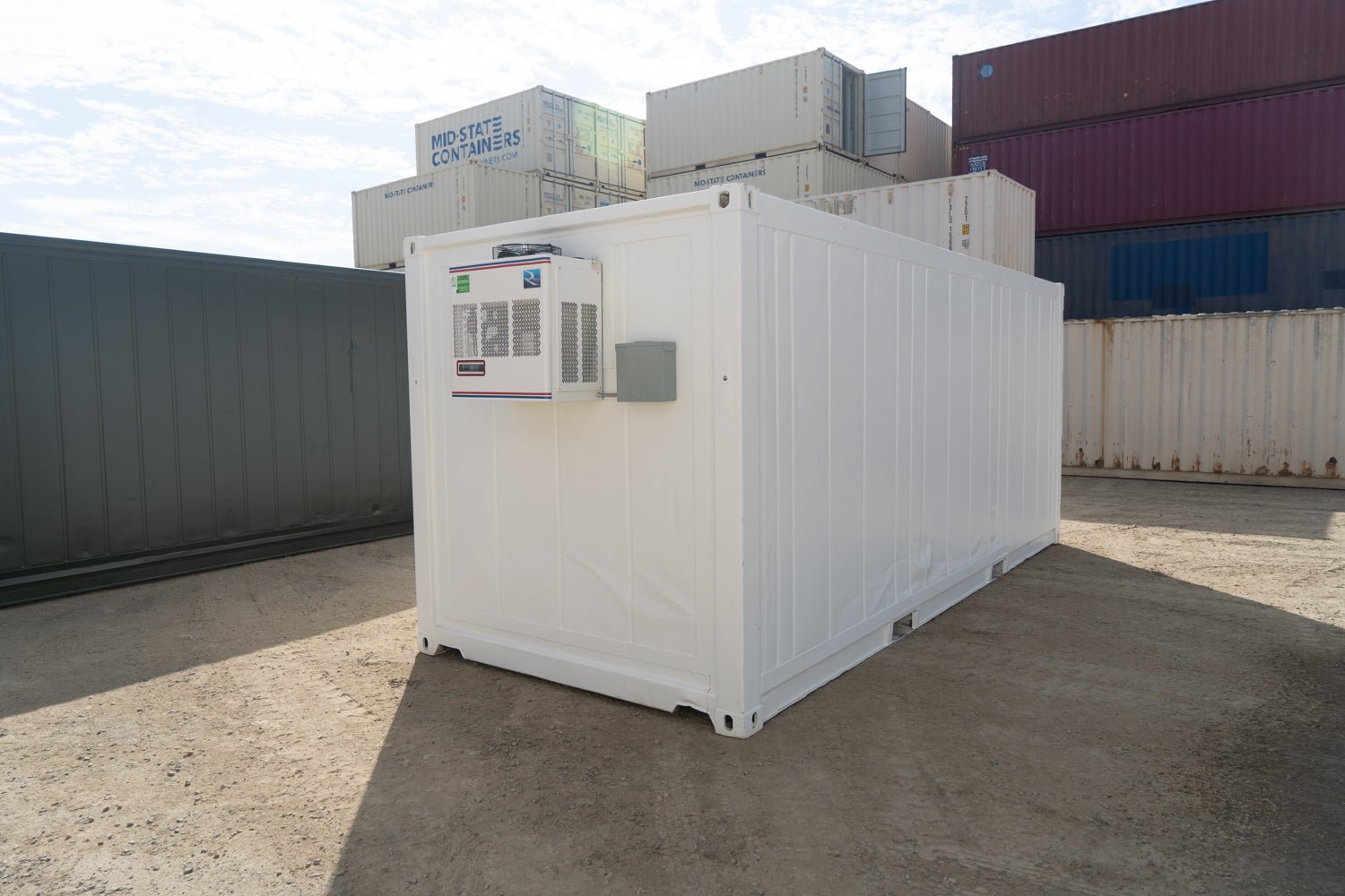 Where to Buy 20' STD Refrigerated Container Used Box - New Motor (Single Phase 3.5 HP Freezer)?