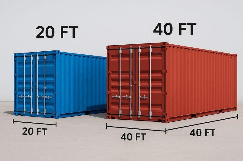 20ft freight and 40ft freight 