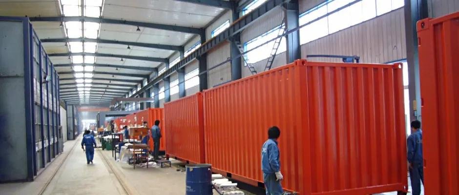 shipping container at manufacturing company